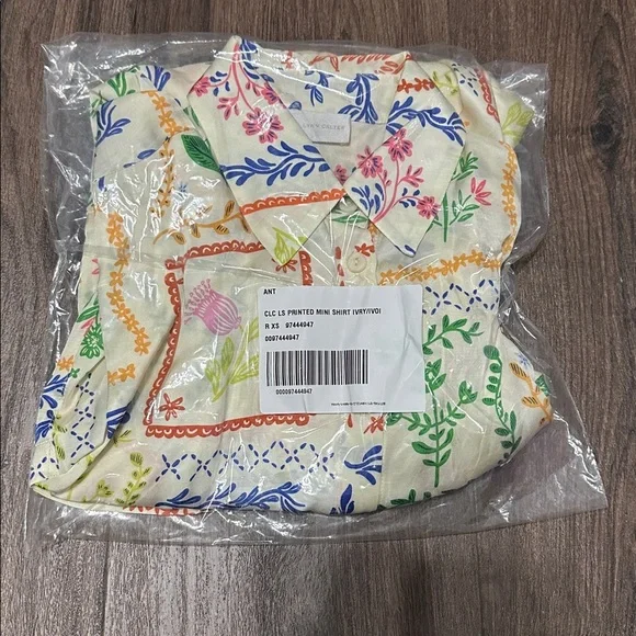 NWT! Anthropologie Corey Lynn Calter Long-Sleeve Printed Mini Shirt Dress NWT! Anthropologie Corey Lynn Calter Long-Sleeve Printed Mini Shirt Dress